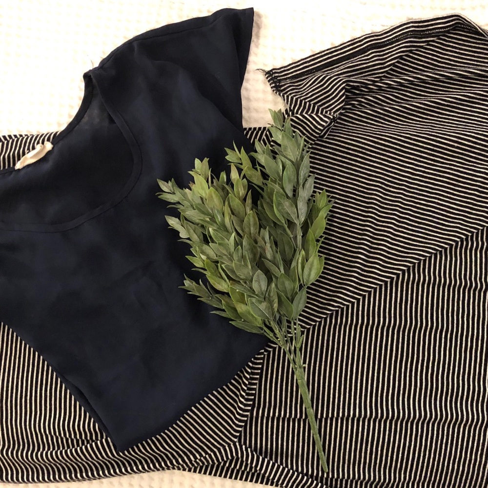 Striped Maxi Skirt with Jersey Knit